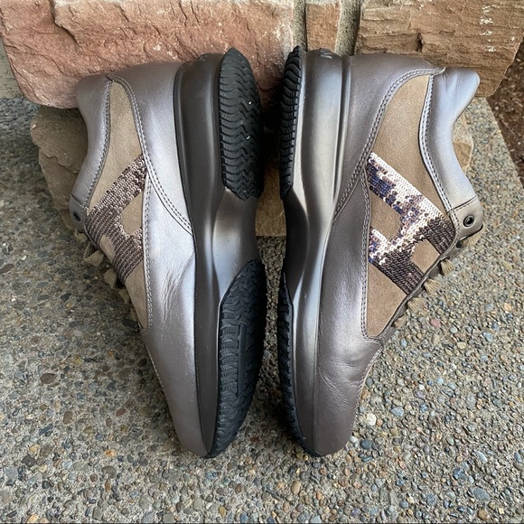 Hogan Interactive Walking Shoes Sequin Trainers - Picture 12 of 16